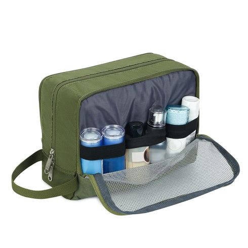 Toiletry Bag for Men, Hanging Dopp Kit Water Resistant Shaving Bag, Small Toiletry Bag for Traveling (Pure Green)