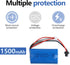 Vvsialeek 7.4V 1500mAh SM-2P Rechargeable Batteries Lithium ion Battery with Connector for Electronics Products, Toys