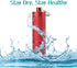 Compact Waterproof Keychain Pill Holder, Portable Pill Box with 3 Compartments for Daily Medication on The Go (Wine Red)