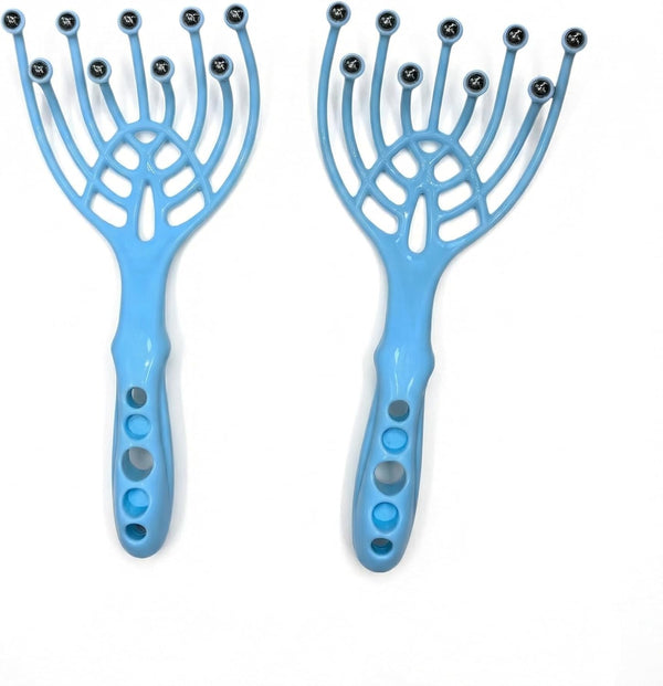 TJE Handheld Scalp Massager, 2 Pack with 9 Claws & Rolling Balls for