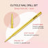 PANA 3/32" Carbide Cuticle Nail Drill Bit for Cleaning, Gel Polish & Acrylic Removal, Gold