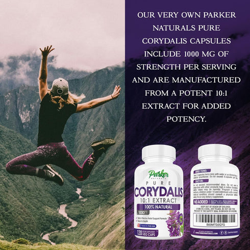 Pure Corydalis Natural Relief Extract, 1,000 Mg per Serving, 120 Capsules