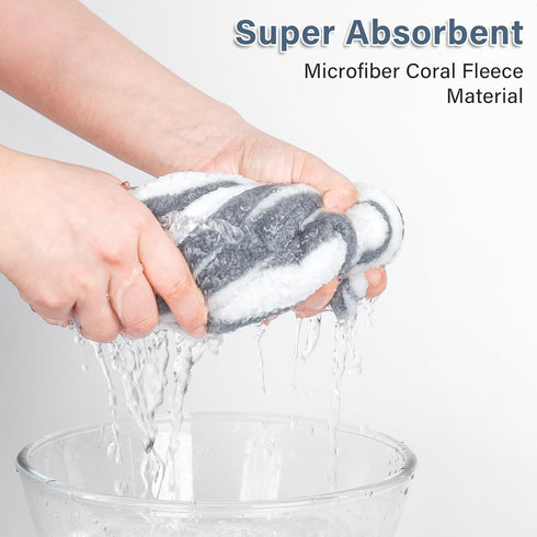 Microfiber Hair Towel Wrap - Soft Lightweight Hair Turban, Super Absorbent Quick Dry Hair Towels for Women