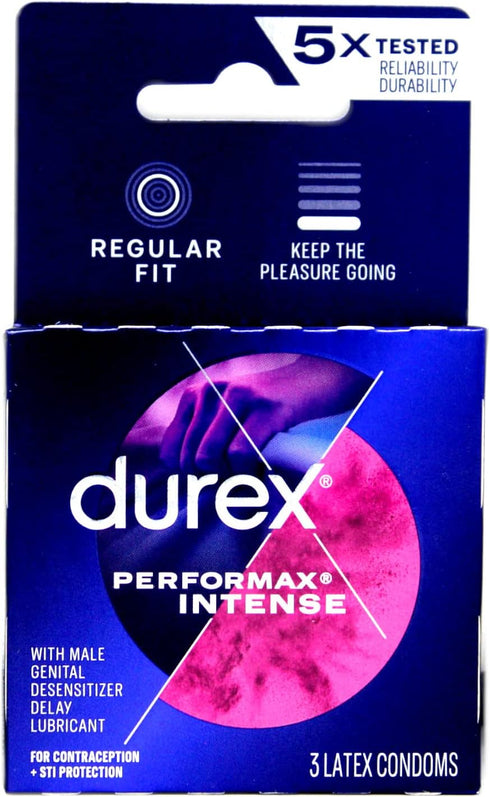 Paradise Marketing Durex Performance Intense Condom - 3 Count Box