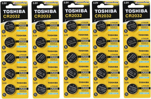 Toshiba CR2032 3 Volt Lithium Coin Battery (25 Batteries)