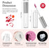KPX 30 Pcs 10ml Clear Pink Lip Gloss Tube Containers Bulk, Refillable Lip Balm Bottles with Rubber Insert for DIY Makeup
