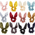 Yaomiao 12 Pieces Bow Hair Scrunchies, Bunny Ear Silk Bowknot Elastic Hair Ties for Women (Satin Silk)