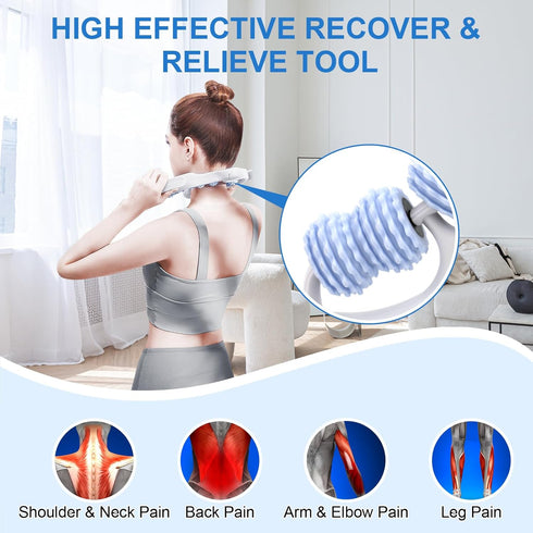 KESHWELL Cellulite Massage Roller,Muscle Massage Roller, Cellulite Remove Massager,Manual Massage Stick with Detachable