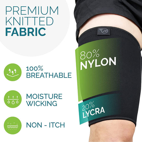 Thigh Compression Sleeve for Men & Women, Thigh Brace for Sciatica Pain Relief, Ideal for Running
