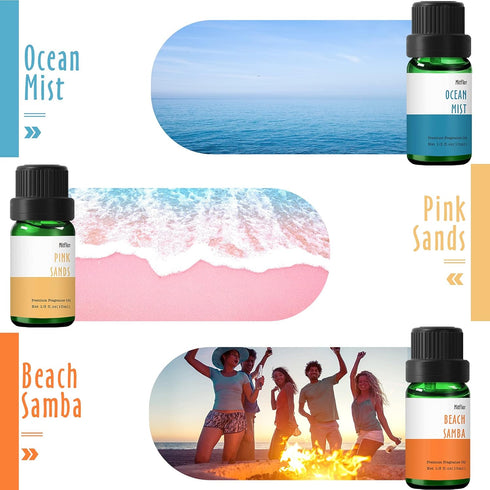 Beach Fragrance Oil, MitFlor Premium Scented Oils for Diffuser, Summer Aromatherapy Essential Oils Set
