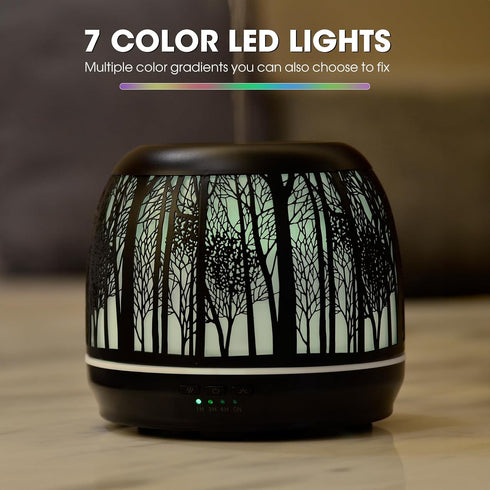 kakoda 500ML Large Essential Oil Aromatherapy Diffuser for Home Bedroom Metal Hollow Decorative Room Ultrasonic Air