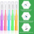 Zopeal 250 Pieces Braces Flossers, Interdental Brush for Cleaner Teeth, Soft Dental Picks