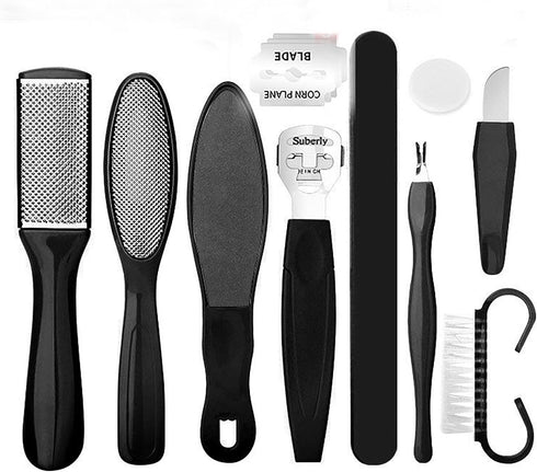 konas-usaa Professional Callus Remover & Foot File SetMetal Surface Scraper for Dead Skin,