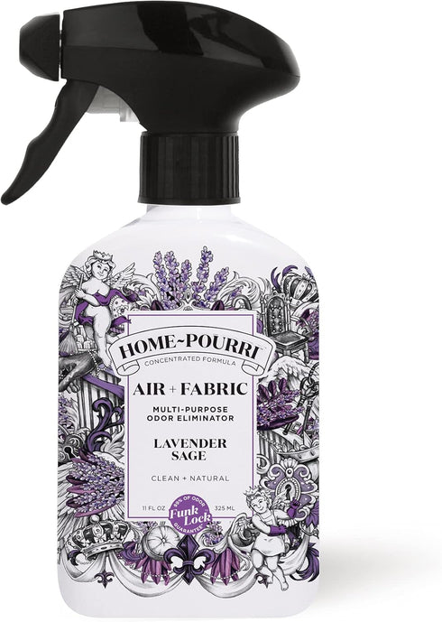 Home-Pourri Air + Fabric Multi-Purpose Odor Freshener Spray, Lavender Sage, 11 Fl Oz
