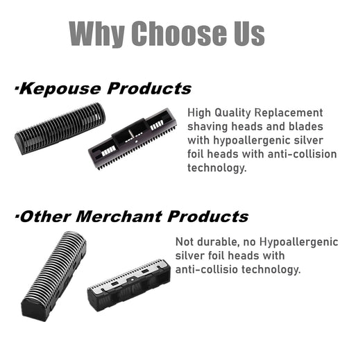 Metal Cutters and Shaver Replacement Foil, Compatible with BaBylissPRO Double FXFS2/FXFS2G, 1 Pack, Silver