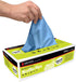 Microfiber Cleaning Cloths, 25 Pack Dispenser Box, Lint-Free Rags, 12" x 12", Colorfast Blue, Clean & Polish Wipes