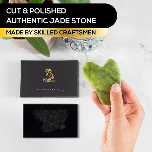 Sage Owl Gua Sha Face Massager Tool, Neck and Jawline Sculptor for Daily Skin Care Routine, Anti-Aging Tool
