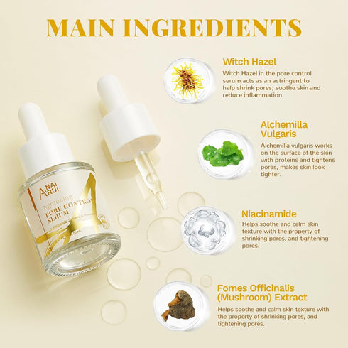 ANAI RUI 2 in 1 Pore SkinCare Set - Pore Clay Mask & Minimizing Serum for Tightening Pores, Blackhead Remover