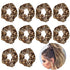 Luckycivia 10 Pcs Leopard Print Scrunchies, Stretch Hair Bands, Hair Ties for Women and Girls
