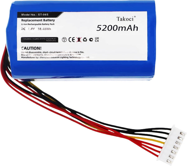 Replacement SRS-XB30 Speaker Battery ID659 ID659B ST-06S, 7.4V 5200mAh for SRS-X30 SRS-XB3 SRS-XB43