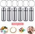 12 Pieces Portable Pill Case, Mini Waterproof Aluminum Keychain Pill Container for Medications, Vitamins, and