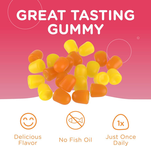 Zahler Chapter One Omega 3 Gummies for Kids, No Fish Oil, 60 Count, Kosher Supplement for Growth