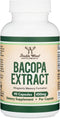 Bacopa Monnieri Capsules 20% Bacosides 450mg - Memory Supplement for Brain Health, 90 Count