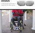 1.9cm Hemobllo Universal Wheelchair Leg Rest Thick Aluminum Alloy Footplates Pair, Heavy Duty Elevating Footrest