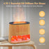 Walve 8 Fireplace Flame Diffuser & Himalayan Salt Lamp, Colors Aromatherapy Diffuser Cool Mist Humidifier with Timer