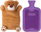 HomeTop Premium Classic Rubber Hot or Cold Water Bottle with Cute Stuffed