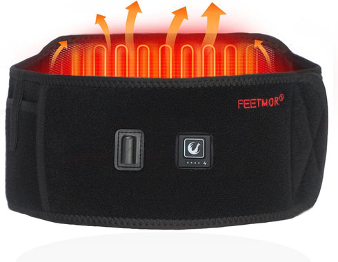 Heated Waist Belt, Cordless Heating Pad for Back Pain Relief, Rechargeable Battery Powered Lower Back Heating