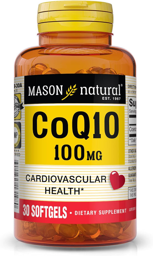 MASON NATURAL Co Q-10 100 Mg - 30 Softgels