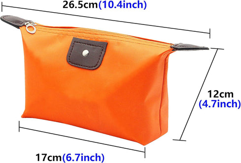 YAODHAOD Makeup Bag Bulk Toiletry Pouch - Waterproof Cosmetic Storage Bags with Zipper (9 Colors)