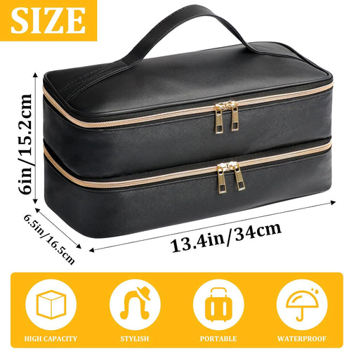 Travel Carrying Case for Shark Flex Style, Double-Layer Waterproof Organizer Bag for Shark SpeedStyle Hair Dryer