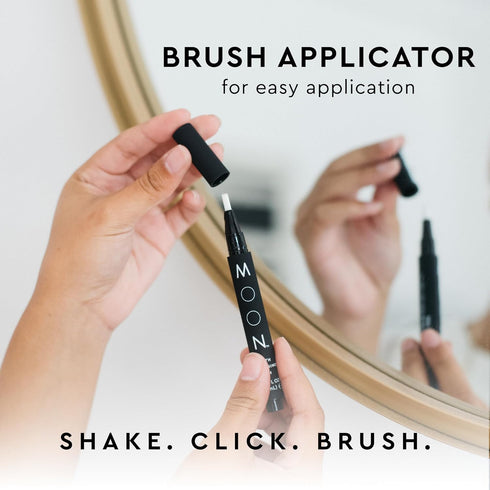 MOON Teeth Whitening Pen - Gentle on Sensitive Teeth, Vegan Whitening Gel with Antioxidants & Essential Oils - Vanilla