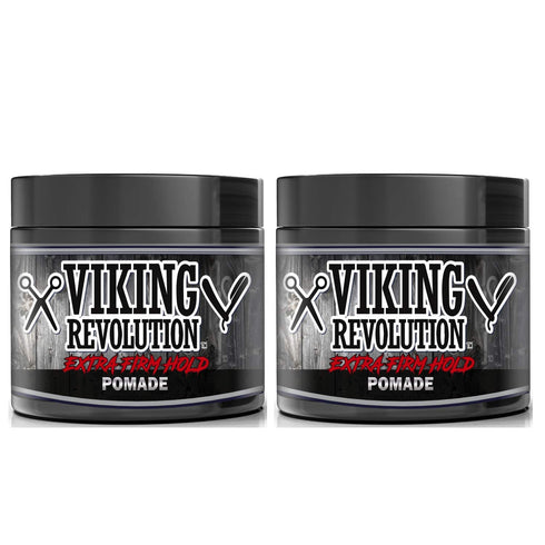 Viking Revolution Extreme Hold Pomade for Men, Style & Finish Your Hair, 2 Pack
