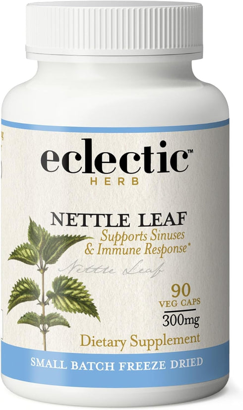 Raw Freeze-Dried Non-GMO Nettle Leaf, Eclectic Institute, Healthy Sinus Support, 90 CT