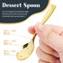 Kucoele 100 Pack Gold Mini Plastic Spoons - 4 Inch Heavy Duty Disposable Small Dessert Spoons