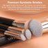TEOYALL Foundation Contour Conceal Brush Set, 3PCS Angled Synthetic Kabuki Brushes for Blending