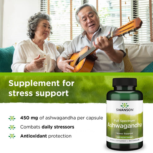 Swanson Ashwagandha Powder Supplement, Promoting Stress Relief & Energy Support, Ayurvedic Supplement for Natural