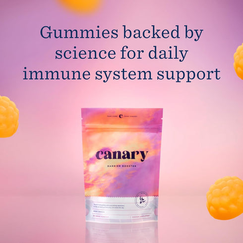 Canary Barrier Booster Vitamin A, D, & K Immune Support Gummy - Vegan Berry Banana Flavor, 60 Gummies