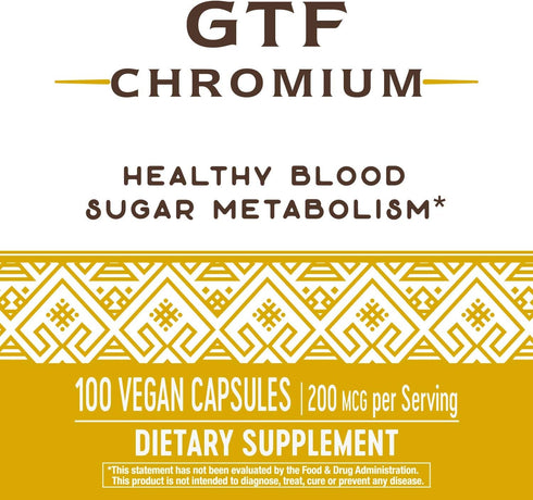 Nature's Way GTF Chromium, 200 mcg per serving