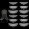 Silicone Eyelash Perming Tool Set, 13 Pieces, Includes 6 Pairs Curler Pads and Lash Y Brush