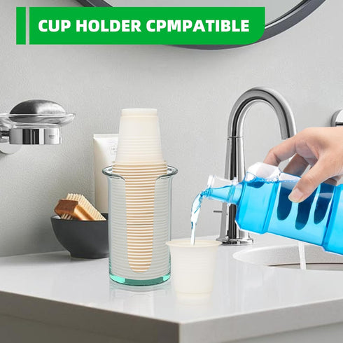 SHAUMN 3 oz Cups,100pcs Compostable Disposable Bathroom Mouthwash&Rinse Small Snack Cups for Kids,Mini Drinking Cups