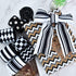 TONIFUL 2.5 Inch Black and White Striped Wired Edge Ribbon, 6 Yds, for Gift Wrapping, Wreath Bows, Crafts