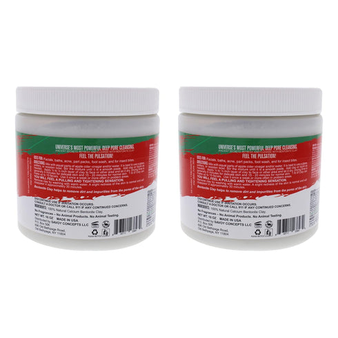 Powerful Deep Pore Cleansing Calcium Bentonite Clay - Natural Face Mask Peel For Men And Women - USA Made Full Facial Skin Care - Spa Level Beauty Products That Cleanse Skin - 2 Pc