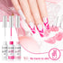 RARJSM Gel Liner Nail Art Polish Set of 6pcs, Popular Colors Black White Pink Rose Red Glitter Silver Gold, 8ml for DIY