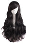 MapofBeauty 28 Inch Women's Long Curly Full Hair Wig, Black