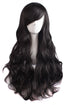 MapofBeauty 28 Inch Women's Long Curly Full Hair Wig, Black