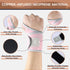 INDEEMAX 2 Pack Copper Wrist Brace Support for Carpal Tunnel, Pain Relief, Adjustable Compression Wraps (Pink)